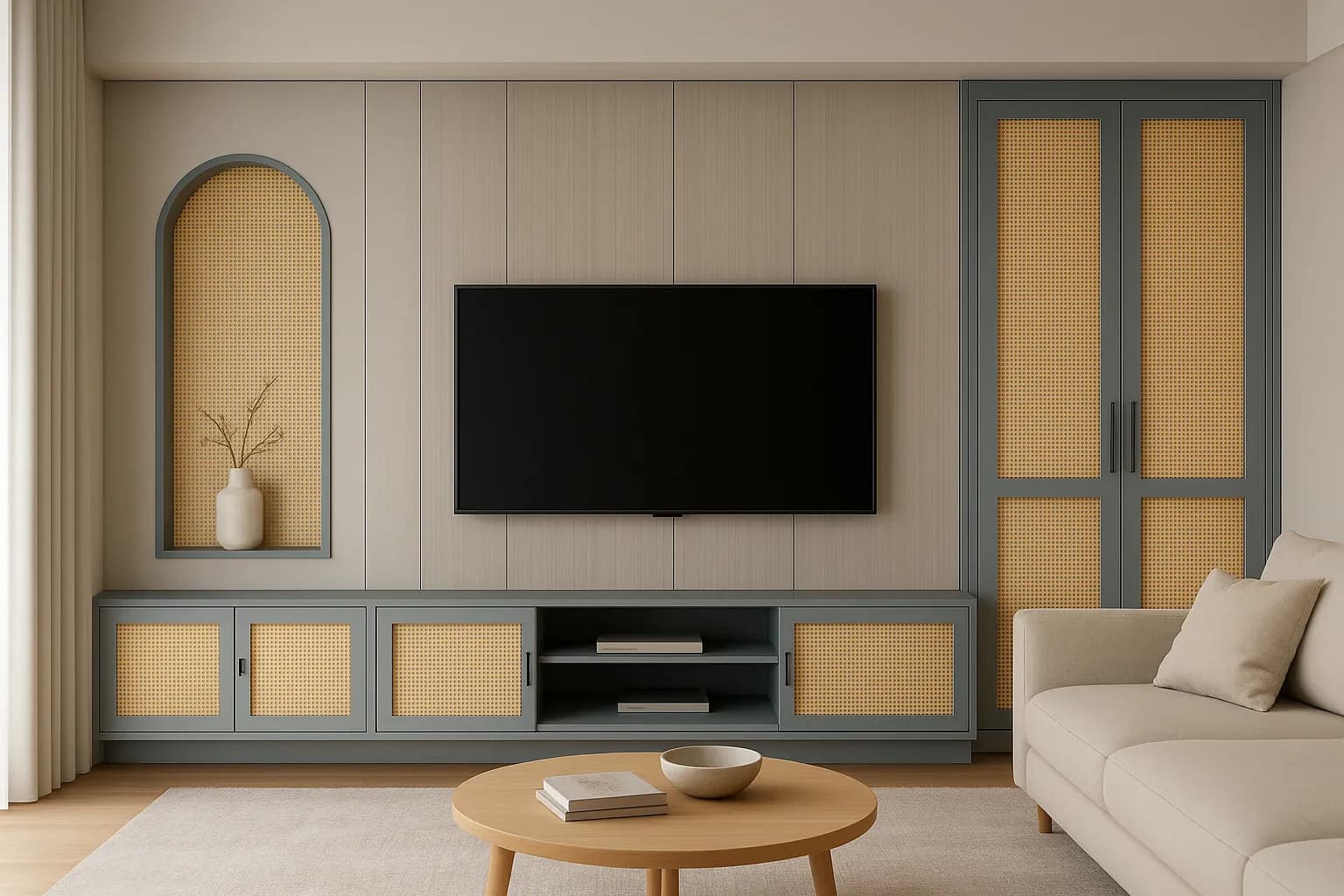 Cane Wallpaper, Natural Texture surface supplied by Metro Surfaces